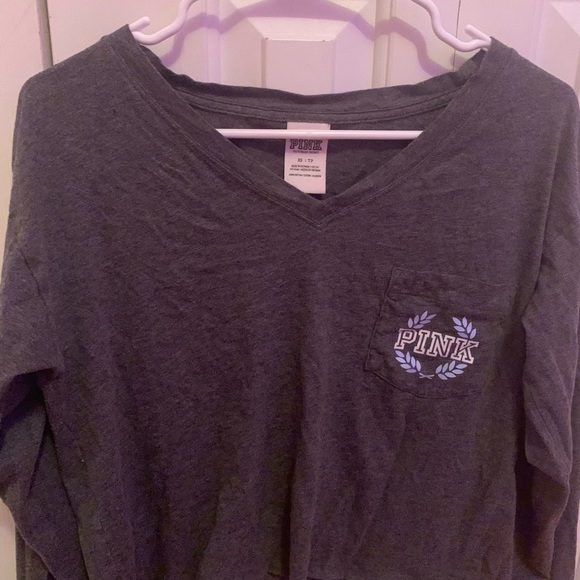 PINK gray long sleeve shirt - Picture 2 of 3